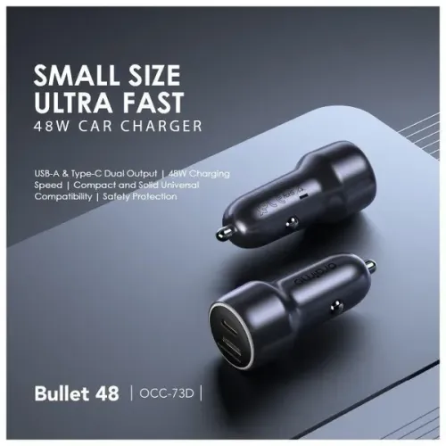Oraimo Bullet 48 48W Dual Port Car Charger (OCC-73D)