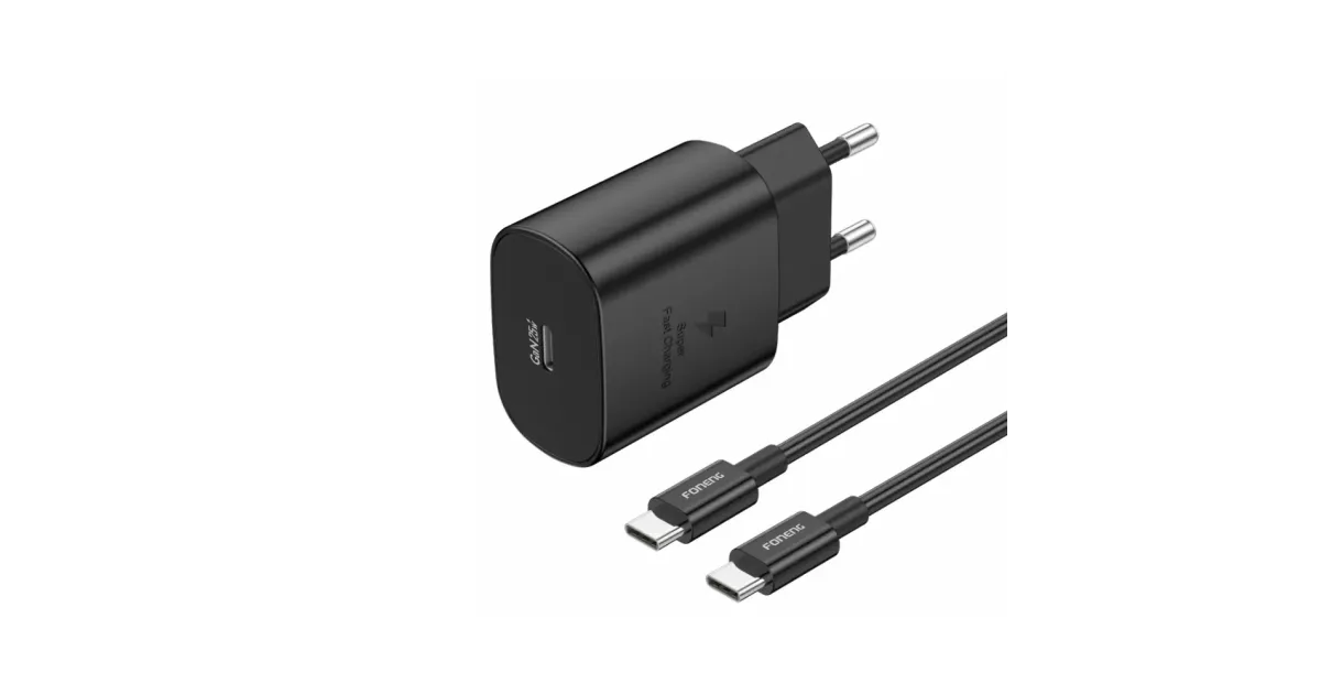 FONENG EU51 PD 25W GaN Fast Charger with Type-C Cable