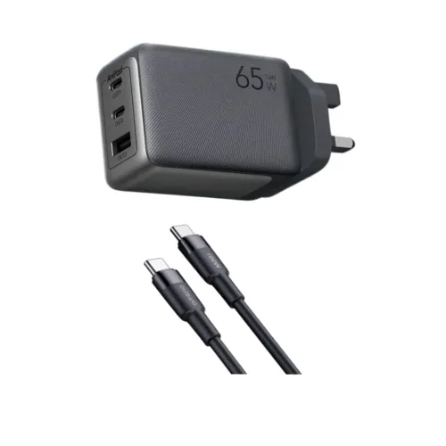 Oraimo HyperGaN 65 65W GaN Charger Adapter with 100W Type-C Cable (OCW-7652E+116CC)