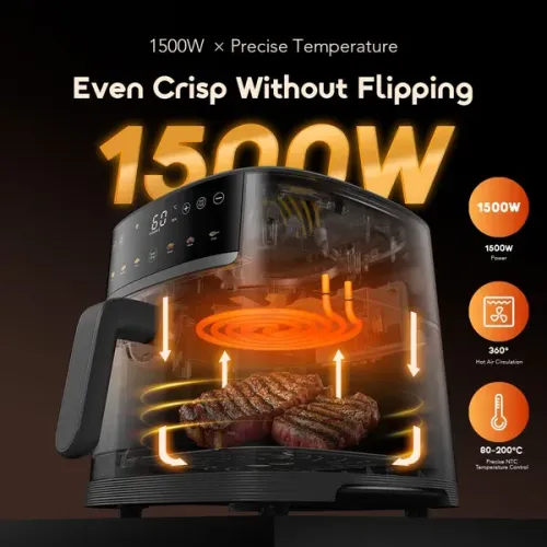 Oraimo NutriFry S1 Ultra 1500W 6L Air Fryer (OAF-521A)