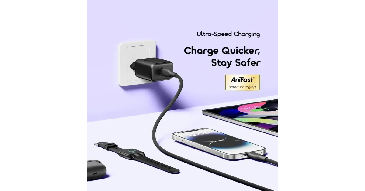 Oraimo PowerGaN 451 45w GaN Charger Adapter with Type-C Cable (OCW-5451ECC)