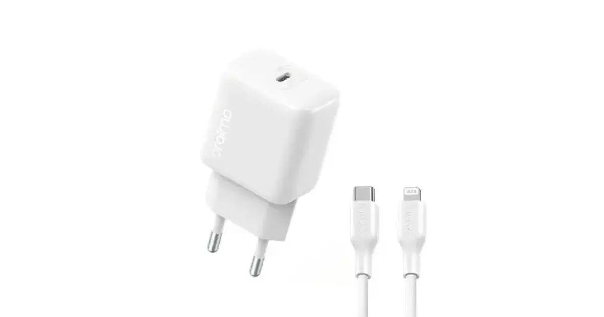 Oraimo PowerCube 202 20W Charger Adapter with Type-C Cable (OCW-5202-ECL)