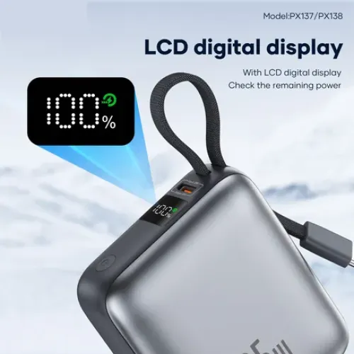 Foneng PX138 20000mAh 45W Power Bank With Built-in Type-C