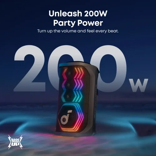 Anker Soundcore Rave 3S 200W AI Karaoke Bluetooth Party Speaker (A31A3012)