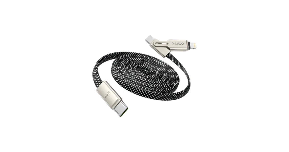 Oraimo SpeedLine 4 Magnetic 2-IN-1 60W Charging Cable (OCD-176)